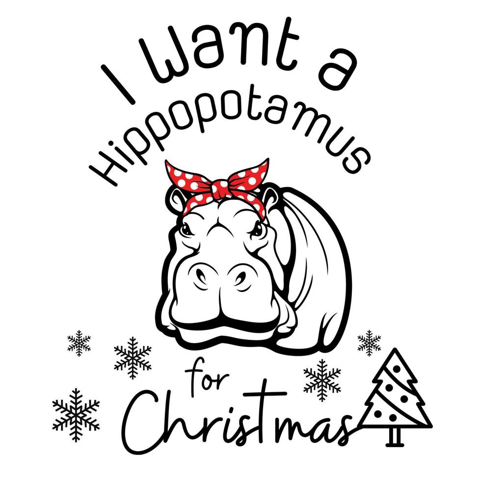 I Want a Hippopotamus for Christmas, Christmas vector