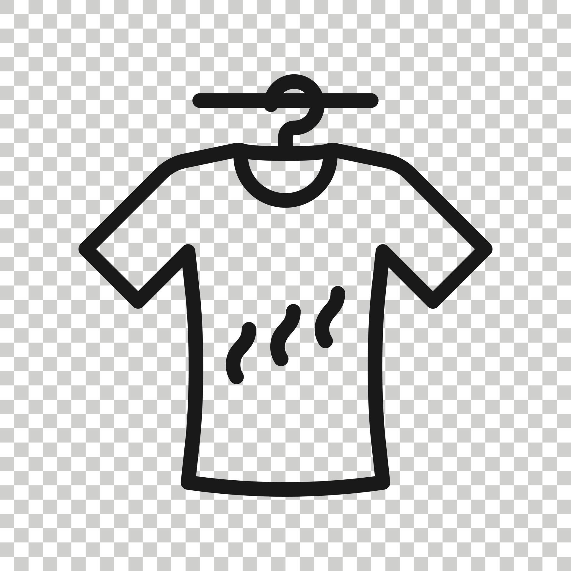 Tshirt washing icon in flat style. Clothes dry vector illustration on