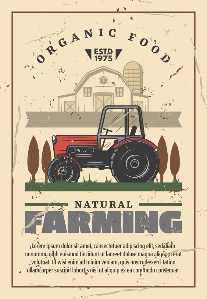 Farming and agriculture retro vector