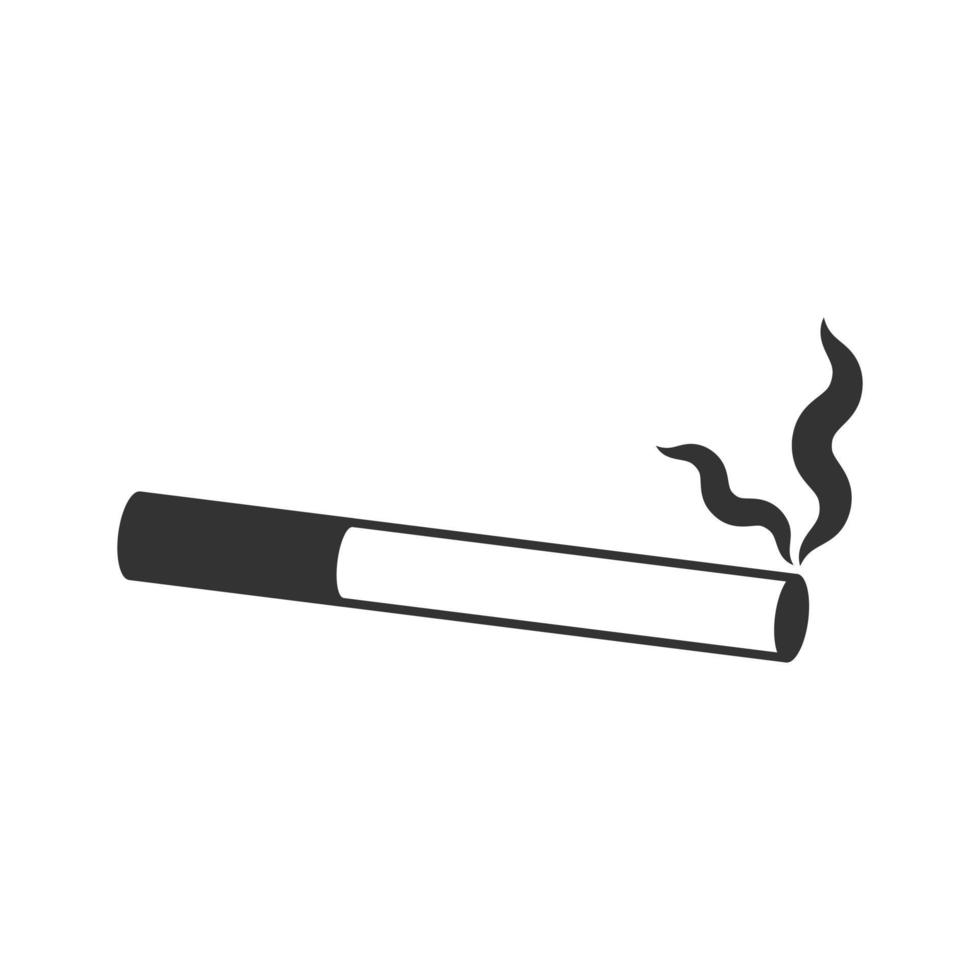 Cigarette icon in flat style. Smoke vector illustration on white isolated background. Nicotine business concept.