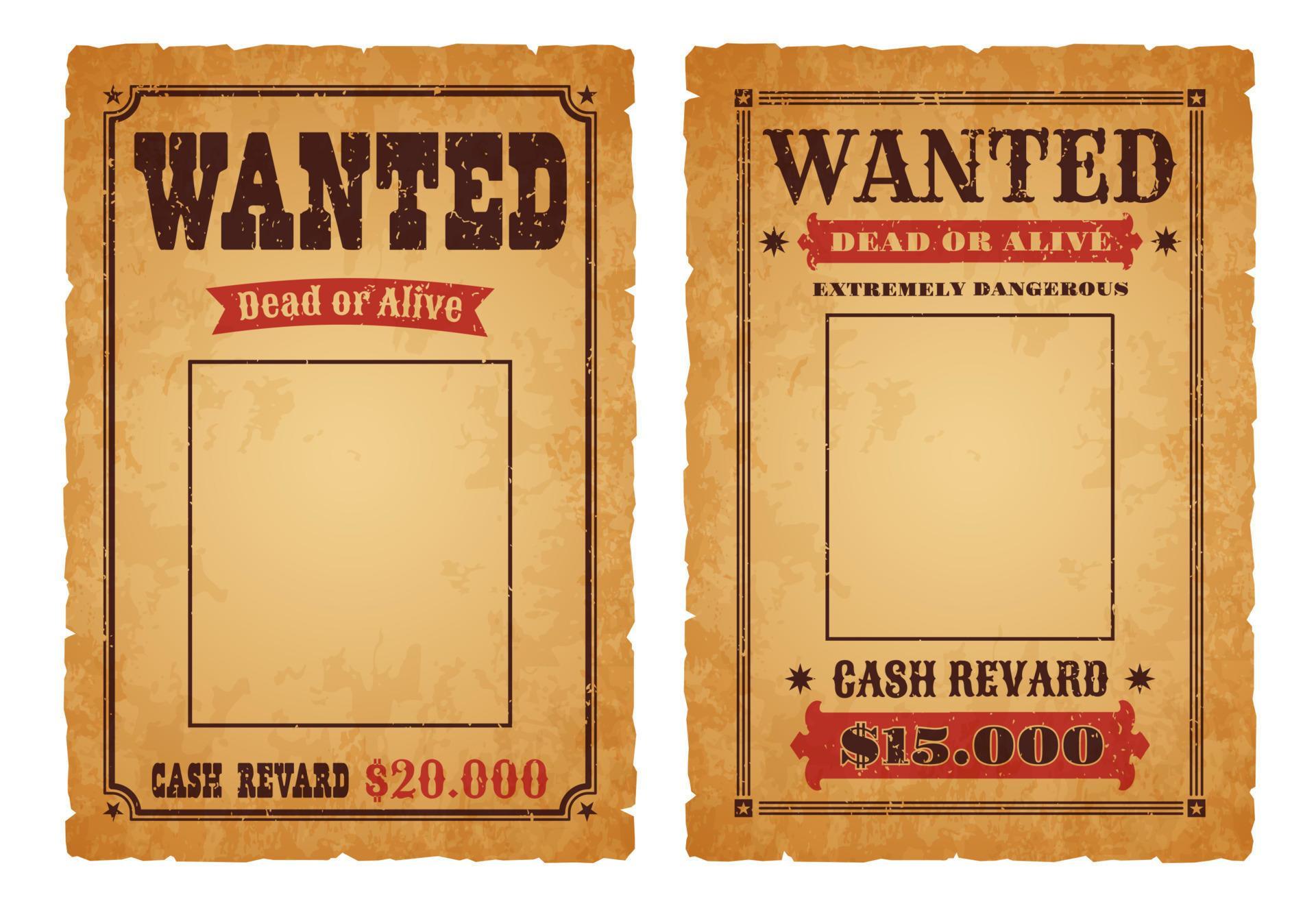 Western robber wanted, dead or alive retro banner 16141890 Vector Art Western robber wanted, dead or alive retro banner 16141890 Vector Art