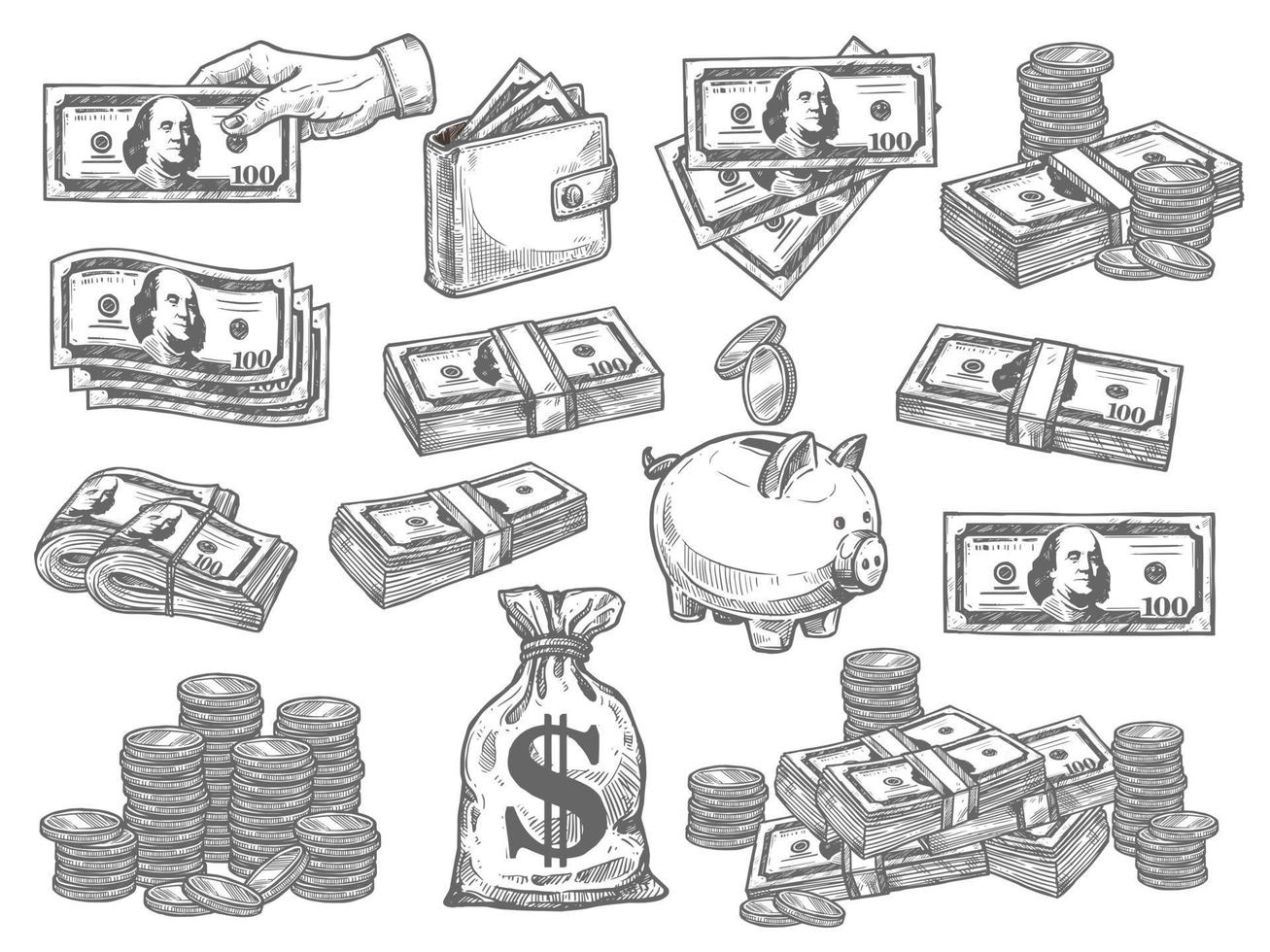 Vector set with money