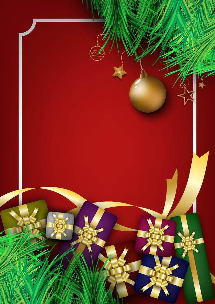 Christmas red background vector