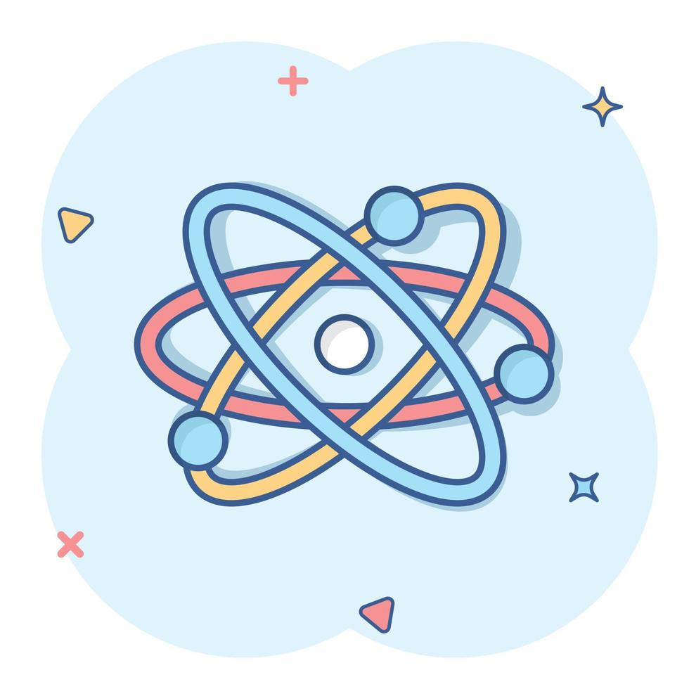 Science icon in comic style. Dna cell cartoon vector illustration on white isolated background. Molecule evolution splash effect business concept.