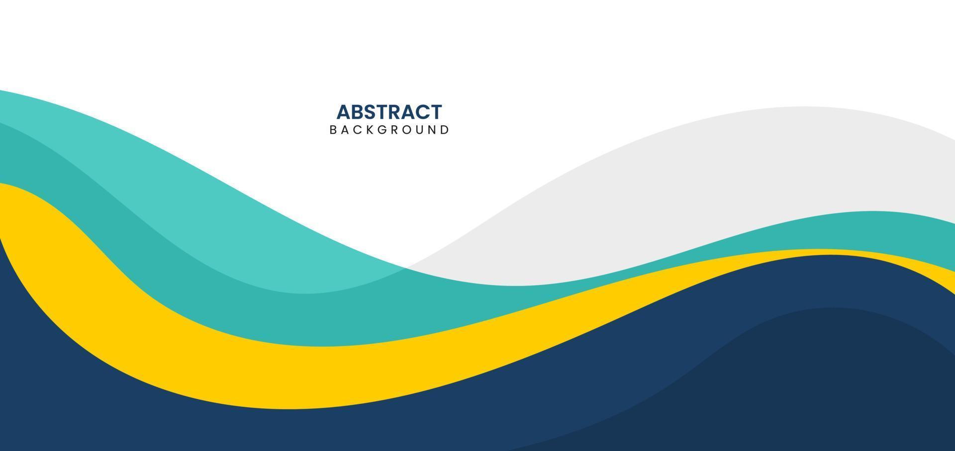 Abstract colorful wave business design background vector