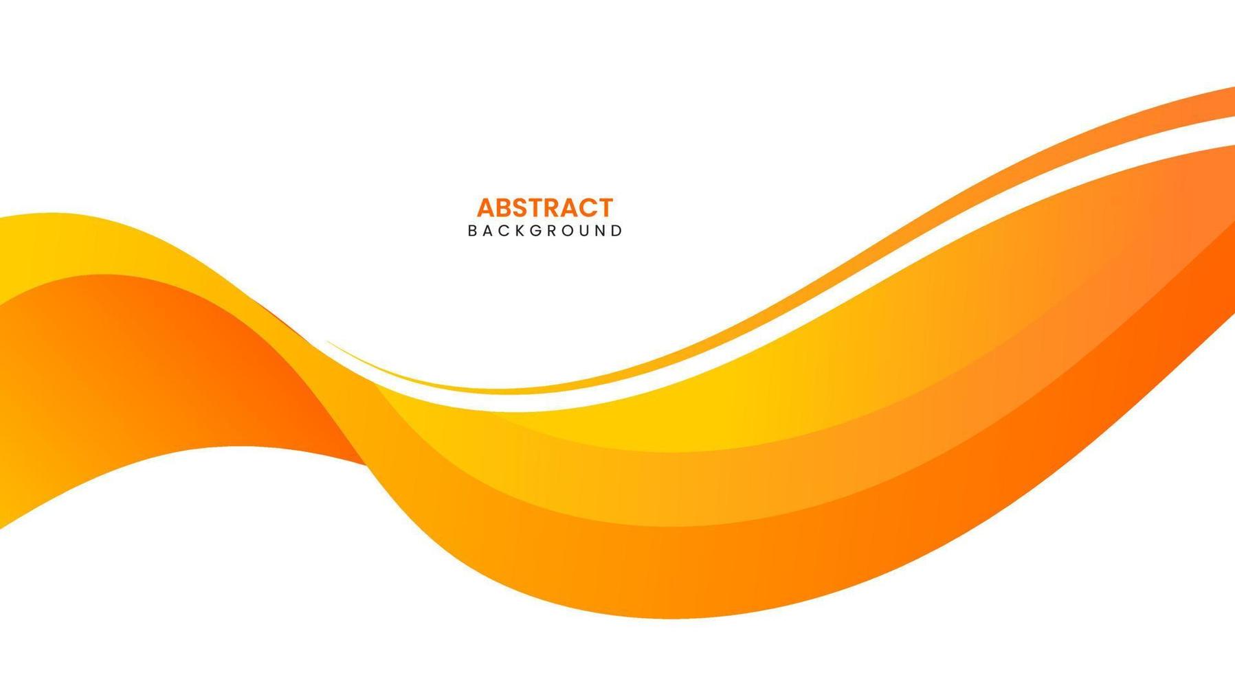 Orange creative wave business banner background vector