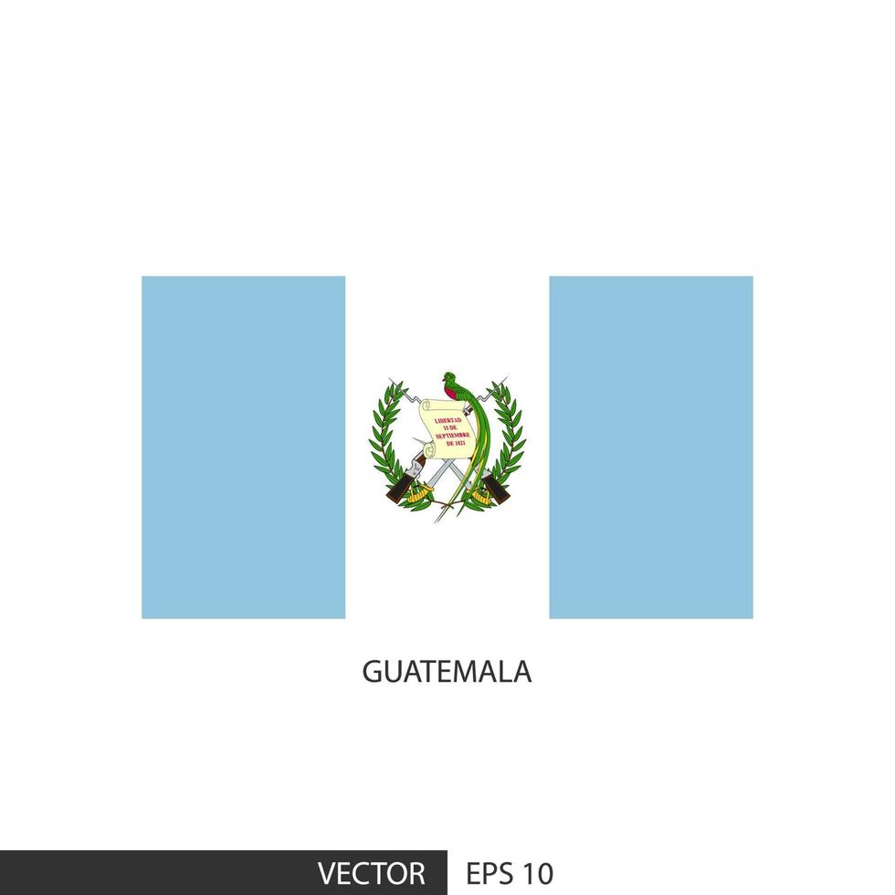 guatemala bandera cuadrada sobre fondo blanco y especificar es vector eps10.