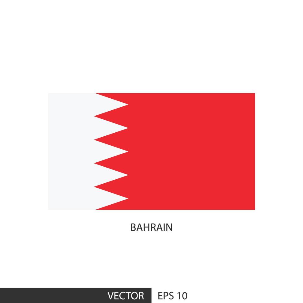 Bahrain square flag on white background and specify is vector eps10.