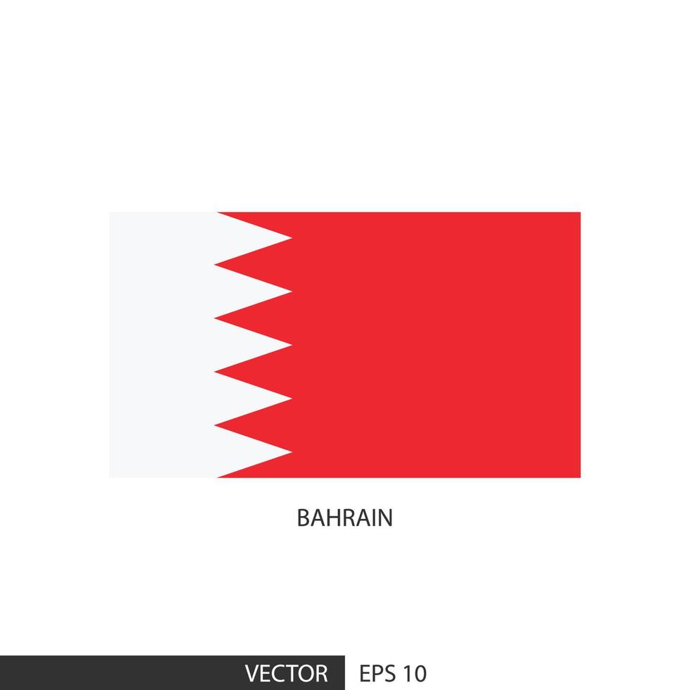 bandera cuadrada de bahrein sobre fondo blanco y especificar es vector eps10.