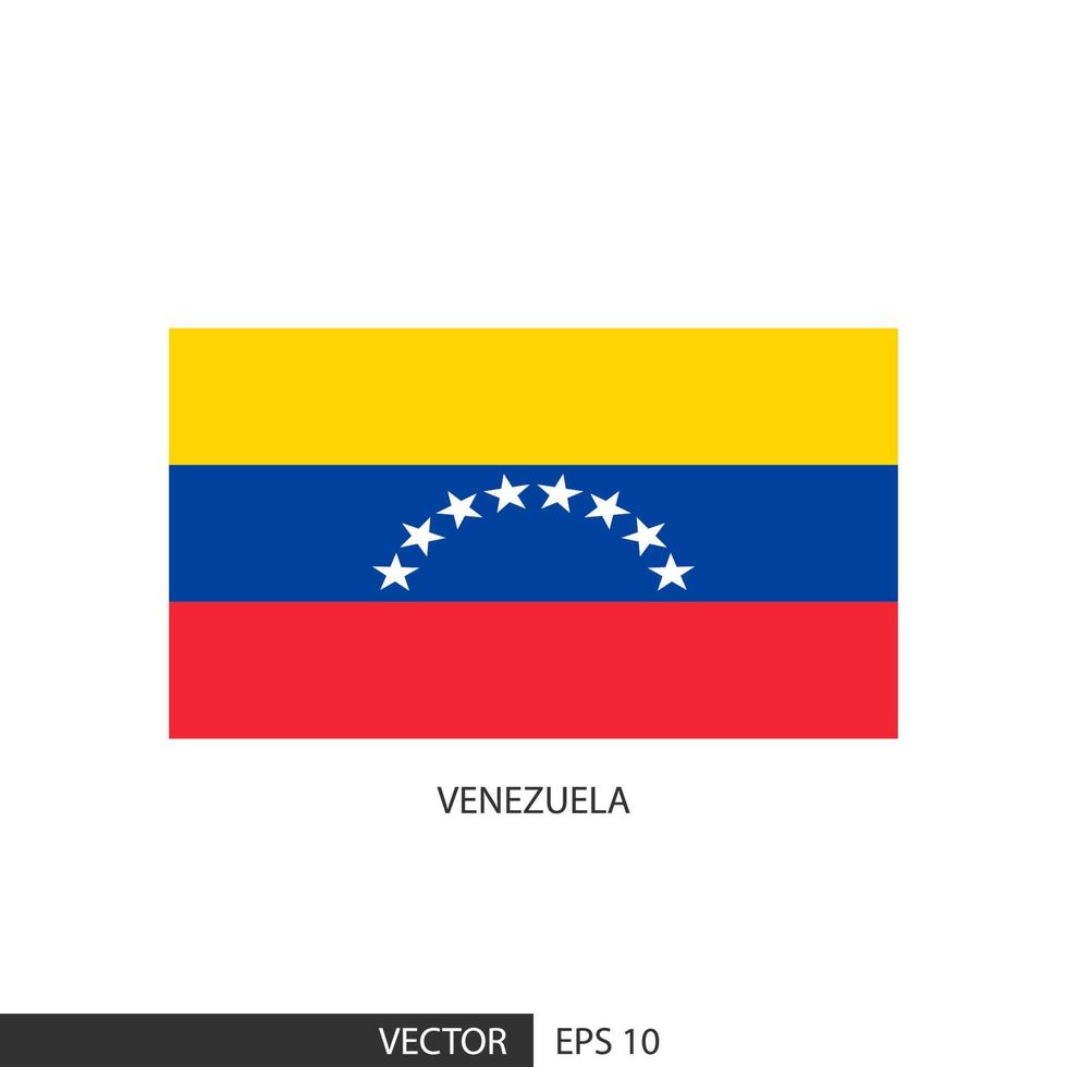 bandera cuadrada de venezuela sobre fondo blanco y especificar es vector eps10.