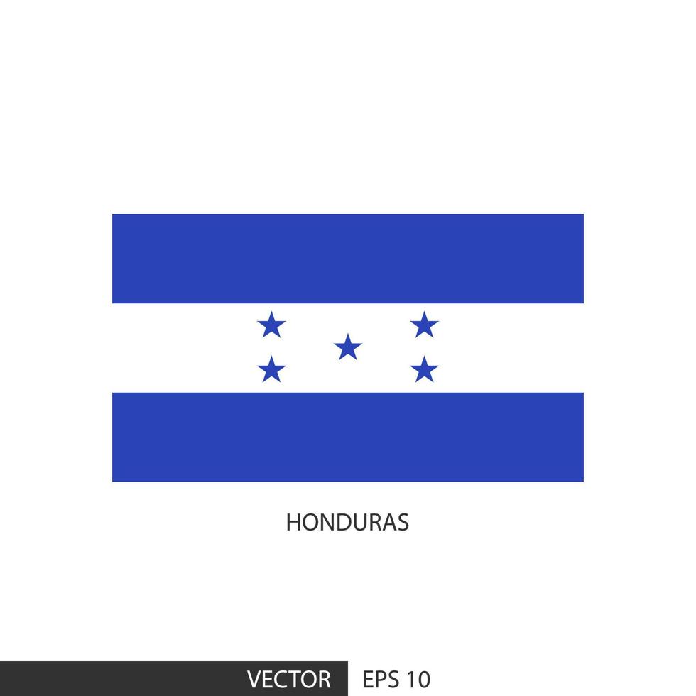 Honduras square flag on white background and specify is vector eps10.