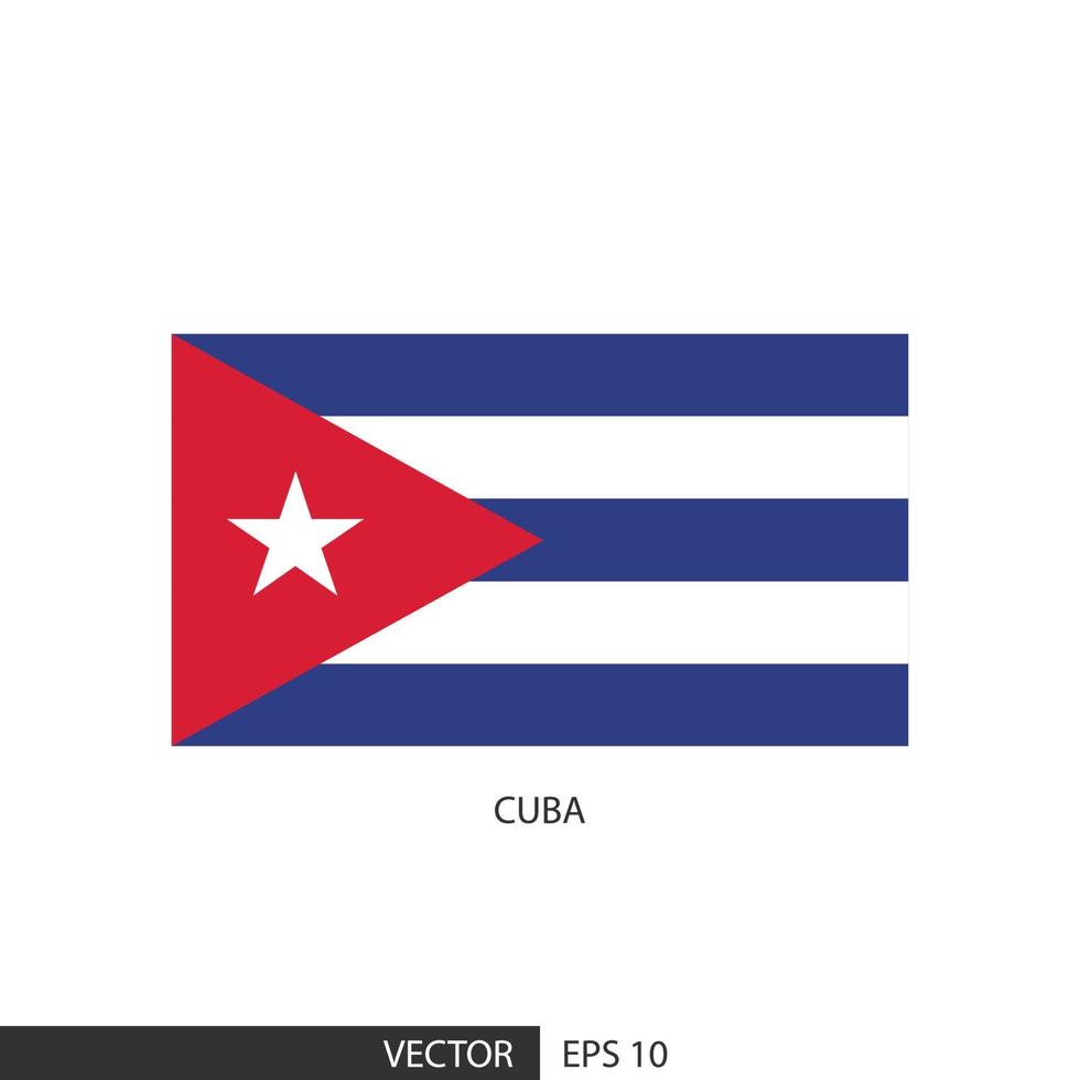 bandera cuadrada de cuba sobre fondo blanco y especificar es vector eps10.