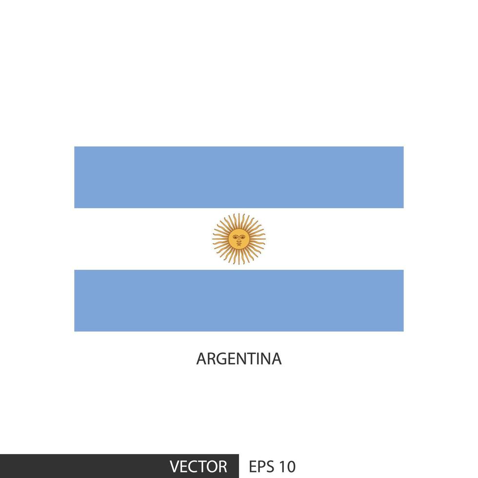 Argentina bandera cuadrada sobre fondo blanco y especificar es vector eps10.