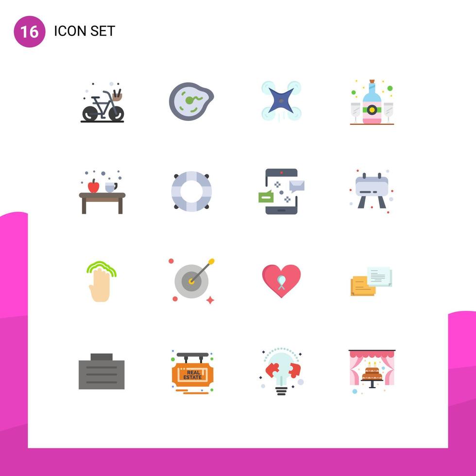 paquete de iconos de vector de stock de 16 signos y símbolos de línea para café vino física imagen de vidrio paquete editable de elementos creativos de diseño de vectores