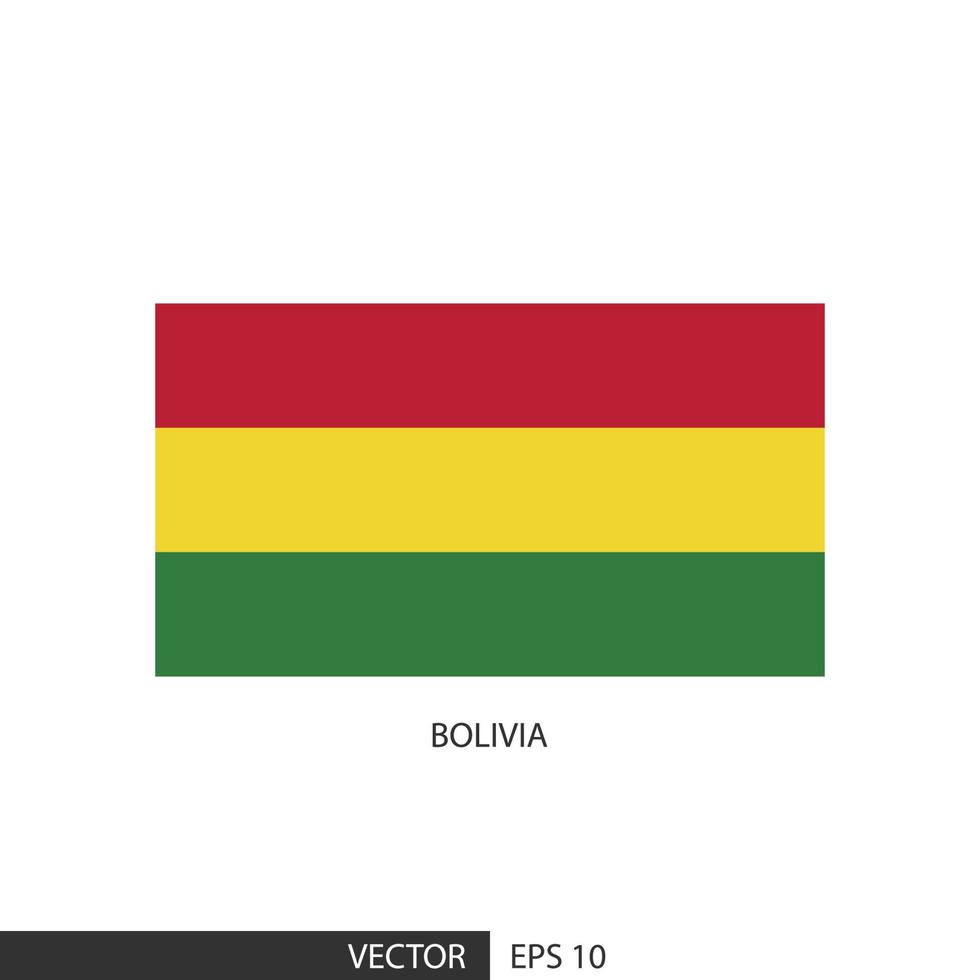 bolivia bandera cuadrada sobre fondo blanco y especificar es vector eps10.