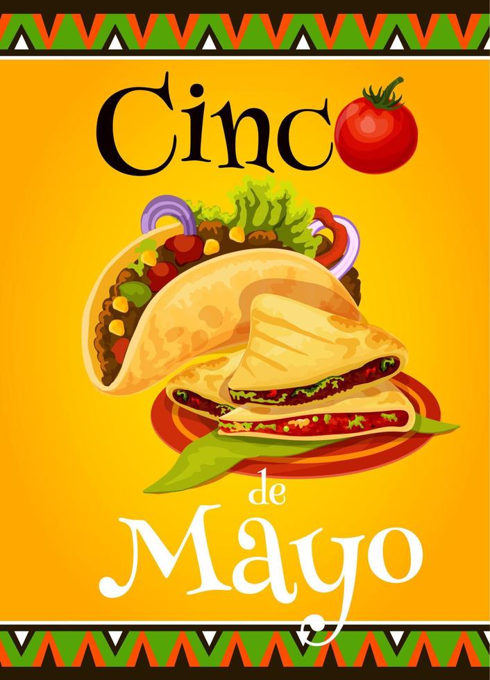 tarjeta de felicitación mexicana cinco de mayo vector fiesta