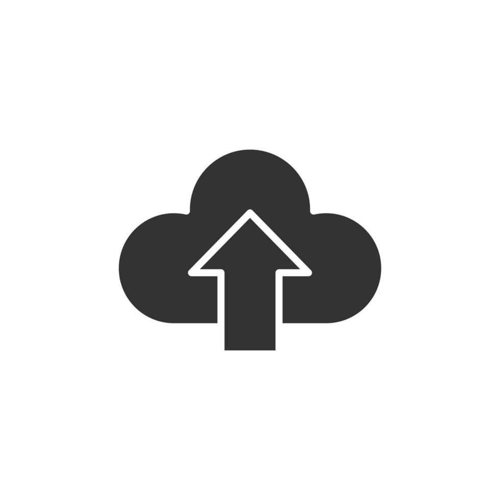 Digital service icon in flat style. Network cloud vector illustration on white isolated background. Computer technology business concept.