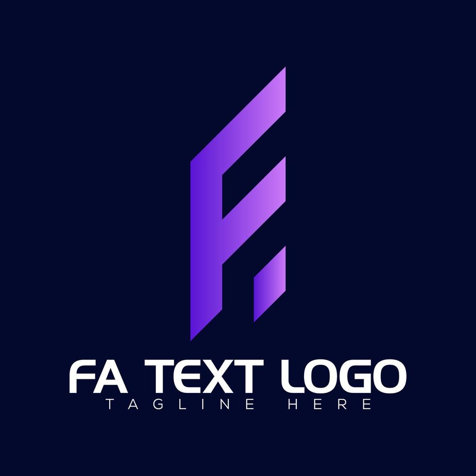 Modern Text Logo Design Vector