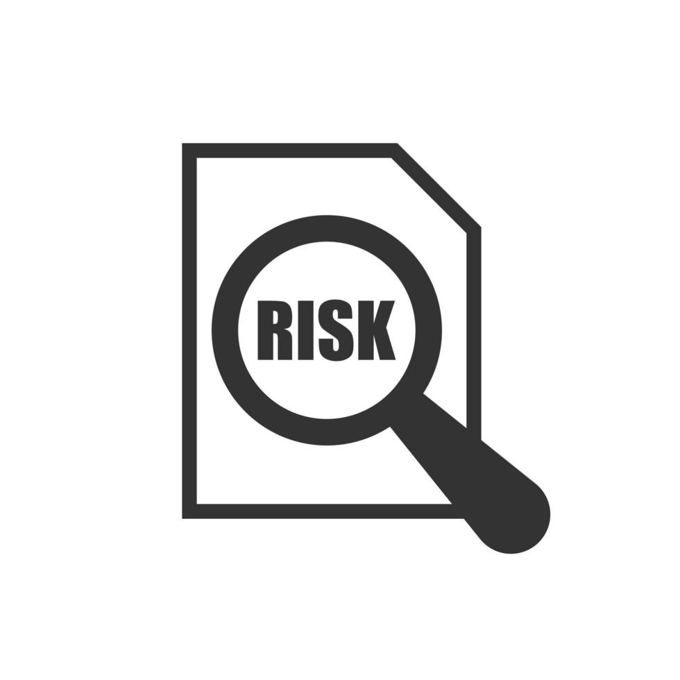 Risk level icon in flat style. Result vector illustration on white
