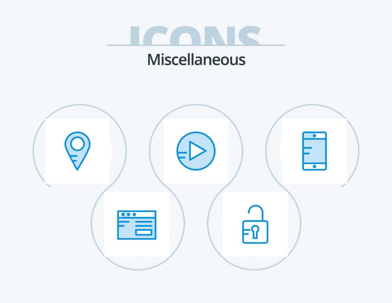 Miscellaneous Blue Icon Pack 5 Icon Design. . . location. school. mobile vector