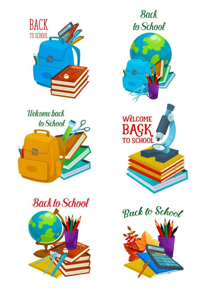 Welcome back to school icon for education design vector