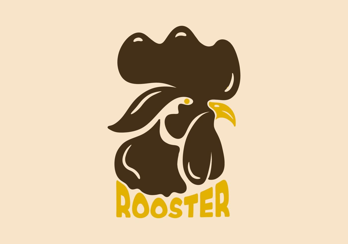 Illustration design of simple rooster head vector