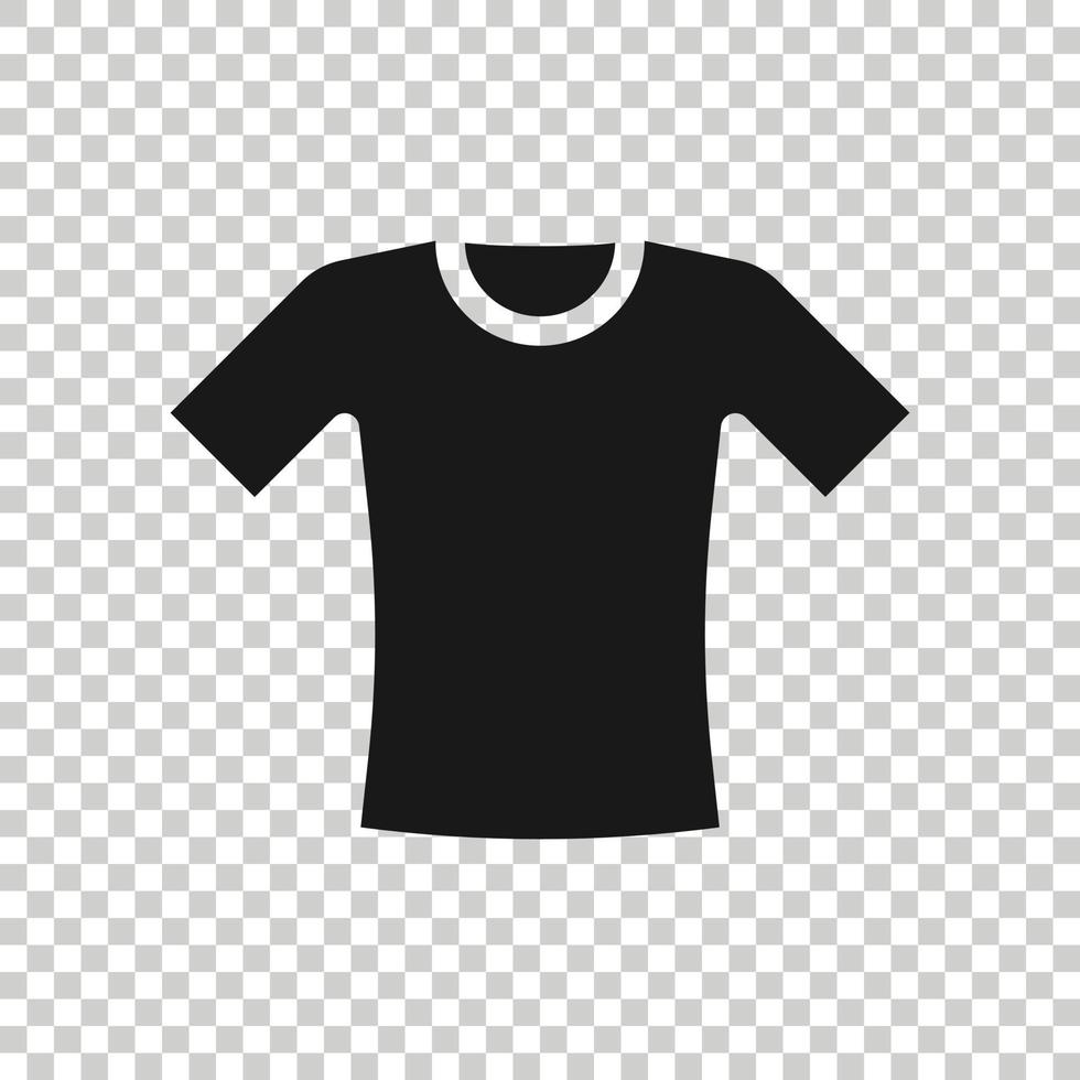 Tshirt icon in flat style. Casual clothes vector illustration on white isolated background. Polo wear business concept.