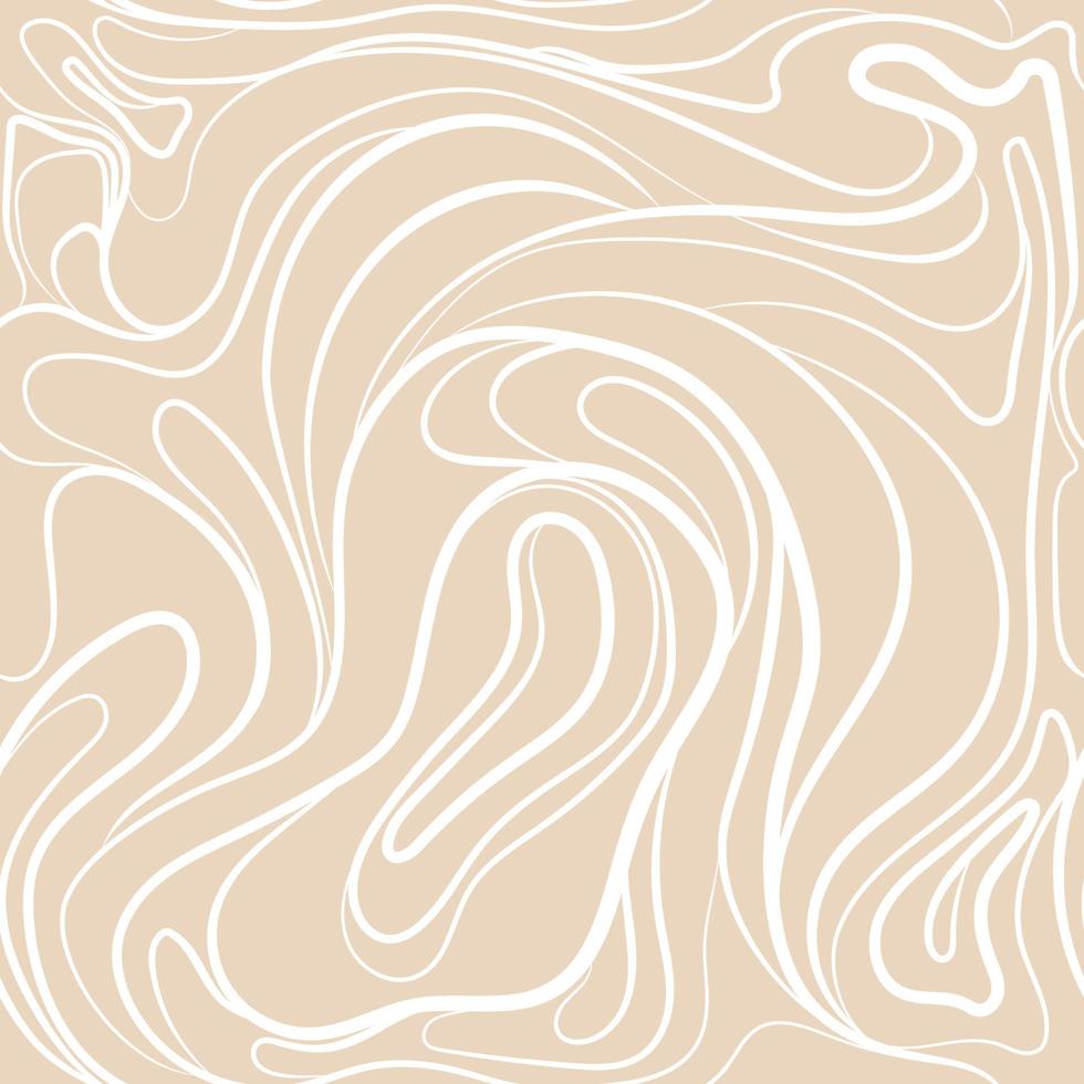 líneas onduladas ilustración vectorial de patrón monocromo sin costuras. líneas blancas suaves dibujadas a mano fondo sin costuras, textura abstracta para papel tapiz, papel impreso, cubierta, web, textil y otros diseños vector