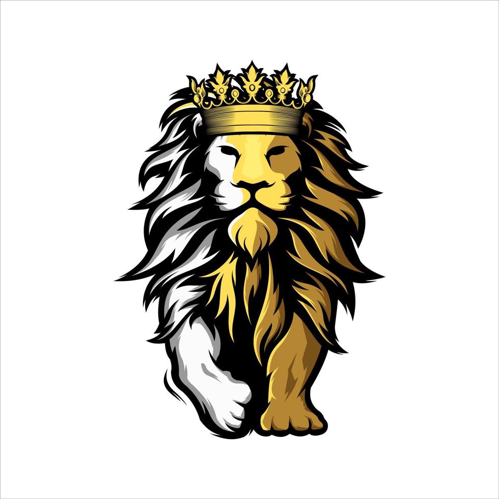 Awesome mascot lion logo vector