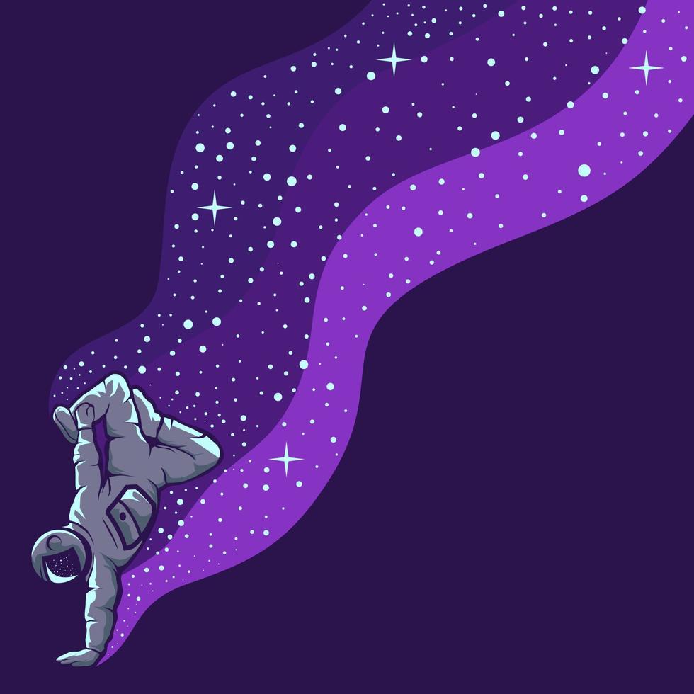 Astronauts have fun logo design illustration vector