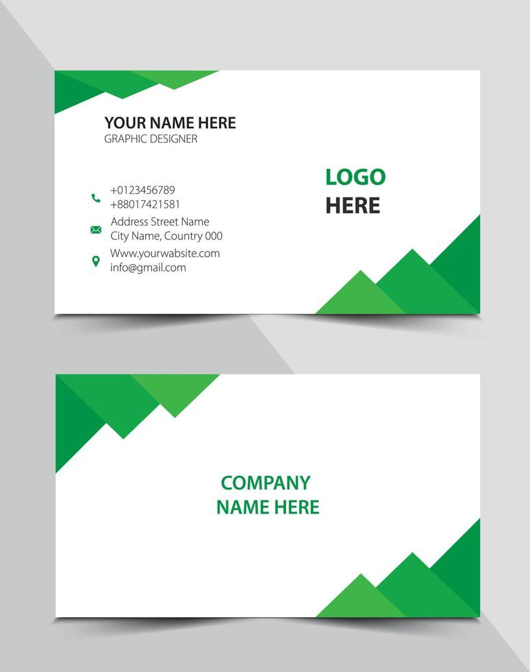 Vector business card design or visiting card template.