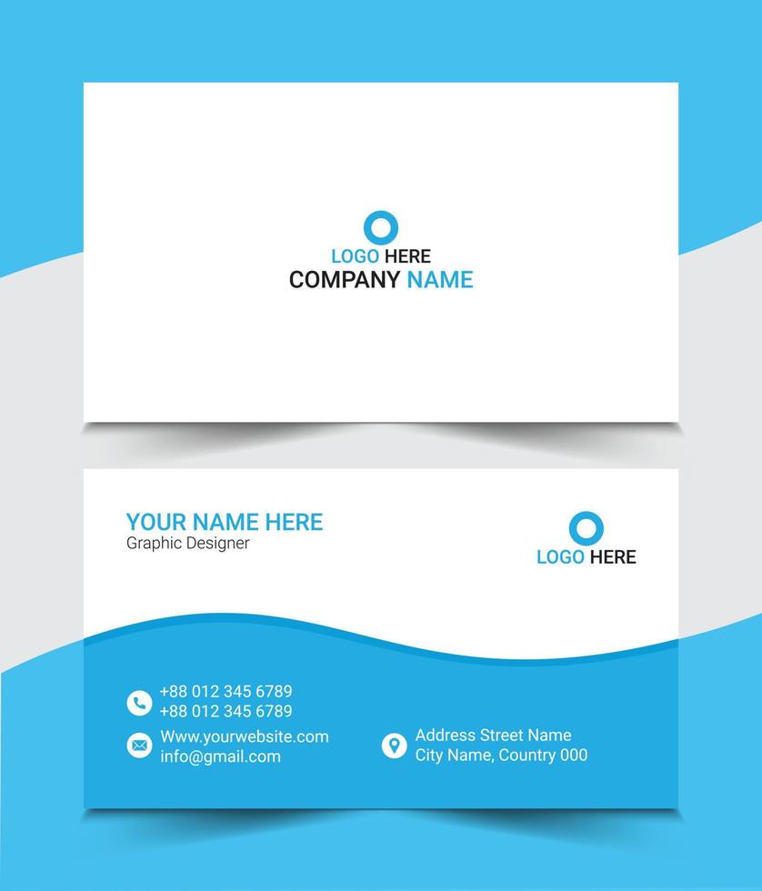 Vector business card design or visiting card template.