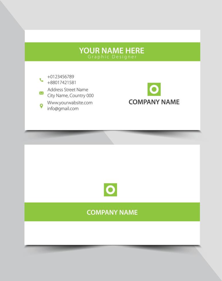 Vector business card design or visiting card template.