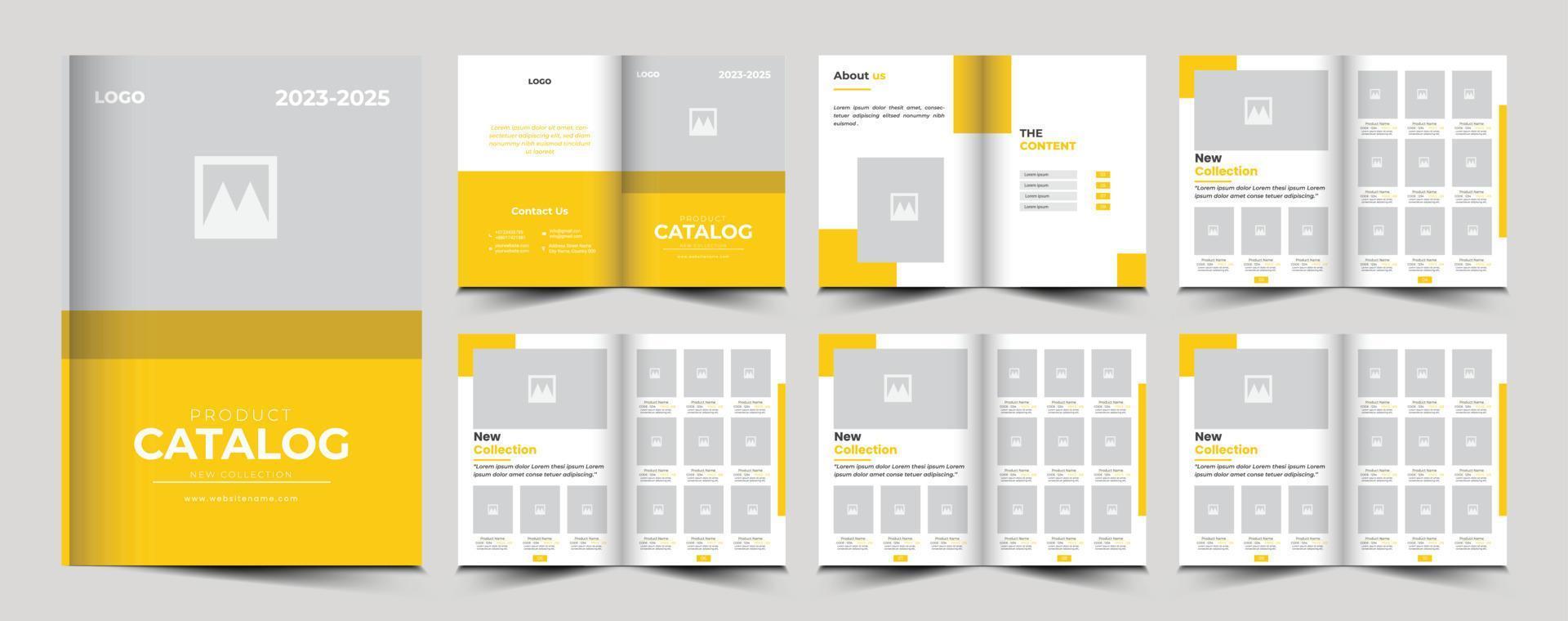 product catalog design template layout or company product catalogue design template vector