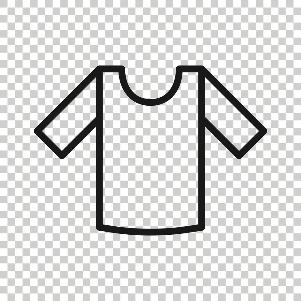 Tshirt icon in flat style. Casual clothes vector illustration on white isolated background. Polo wear business concept.