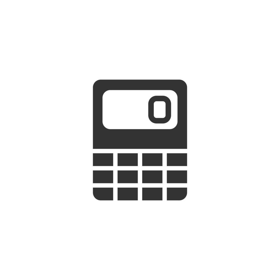 Calculator icon in flat style. Calculate vector illustration on white isolated background. Calculation business concept.