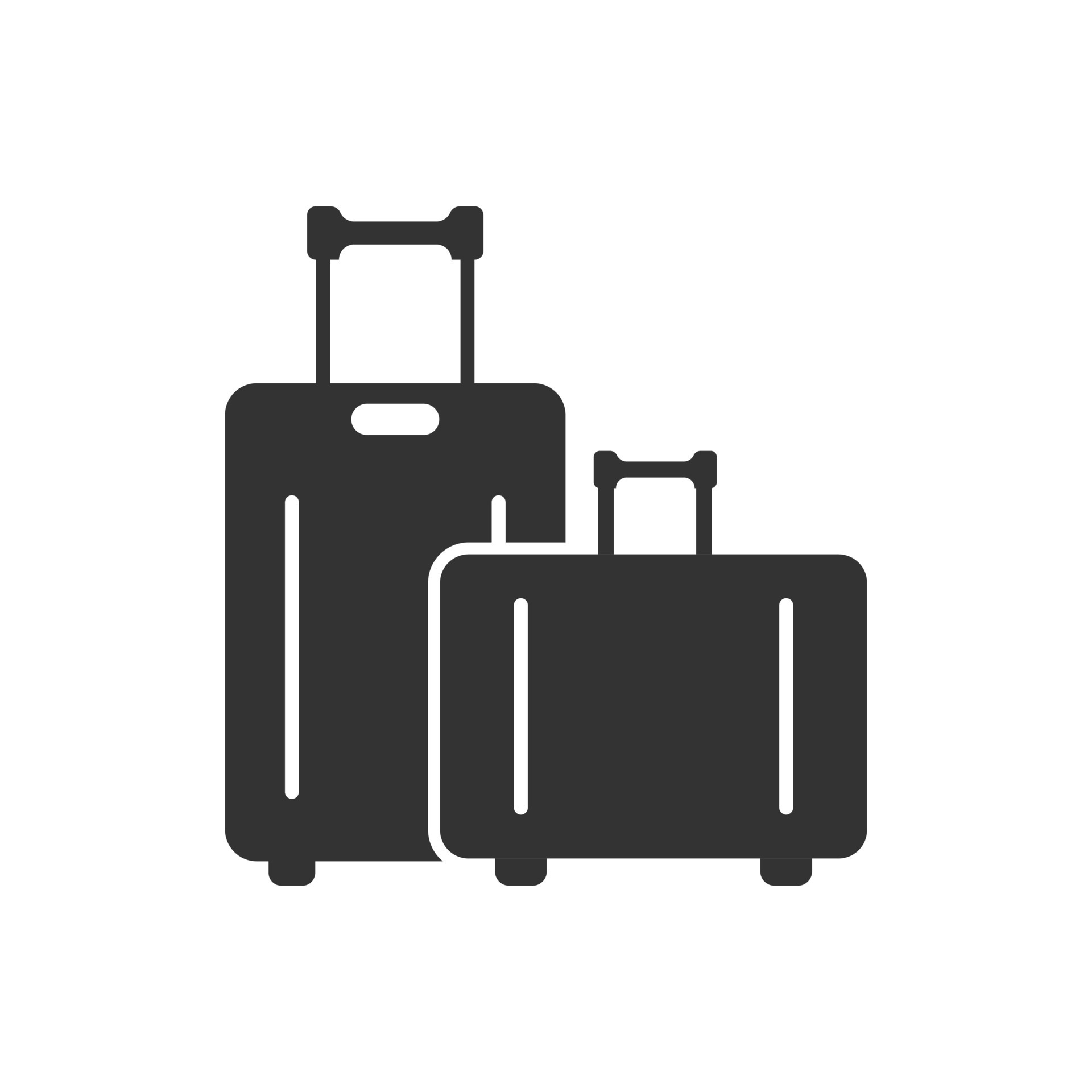 Travel bag icon in flat style. Luggage vector illustration on white