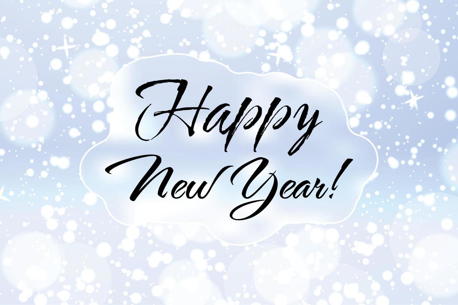 Happy New Year glowing lights background design vector