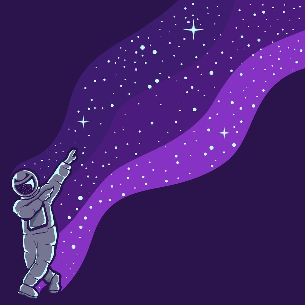 Astronauts have fun logo design illustration vector