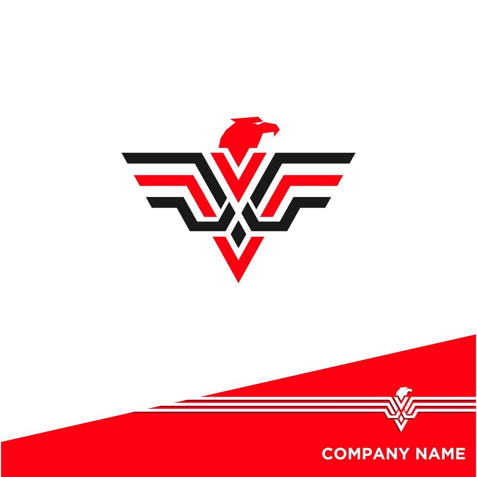 Flying eagle logo simple illustration vector