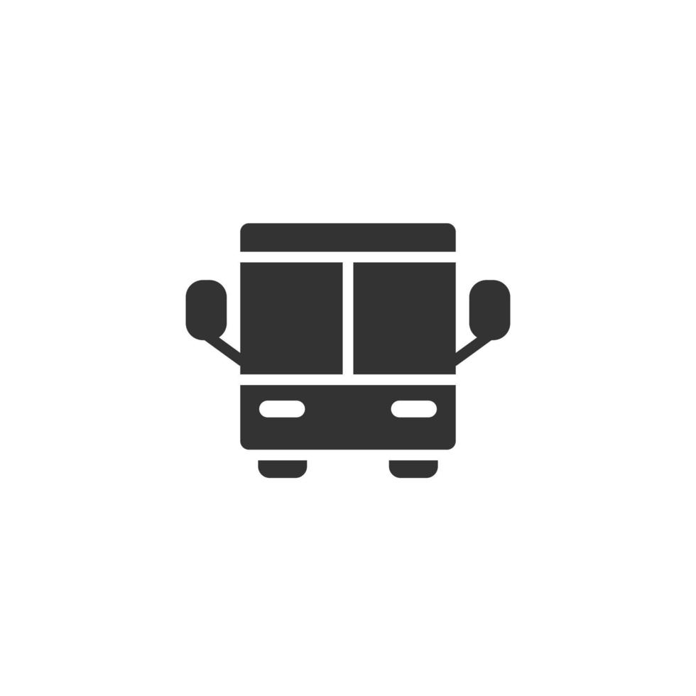 icono de autobús en estilo plano. Ilustración de vector de entrenador sobre fondo blanco aislado. concepto de negocio de vehículos autobus.