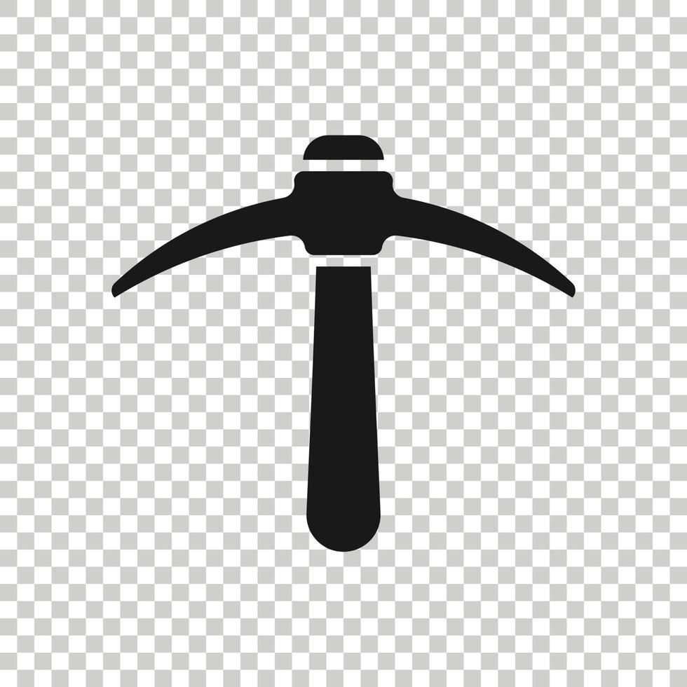 Axe icon in flat style. Lumberjack vector illustration on white isolated background. Blade business concept.