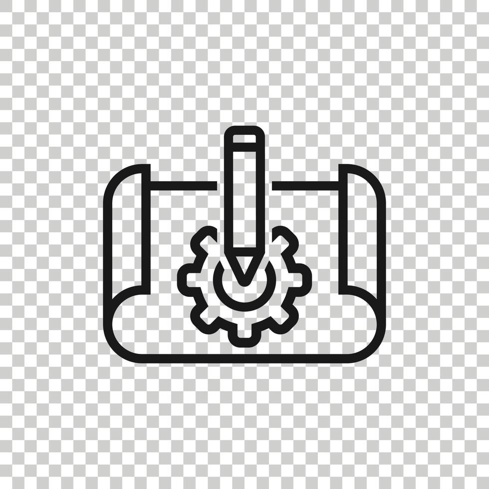 Prototype icon in flat style. Startup vector illustration on white isolated background. Model development business concept.
