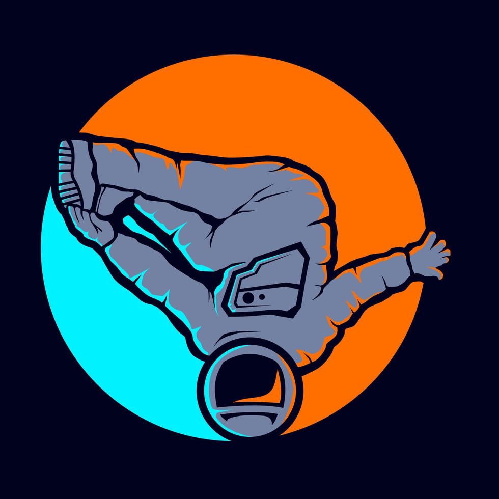 Cute astronaut hip-hop style vector