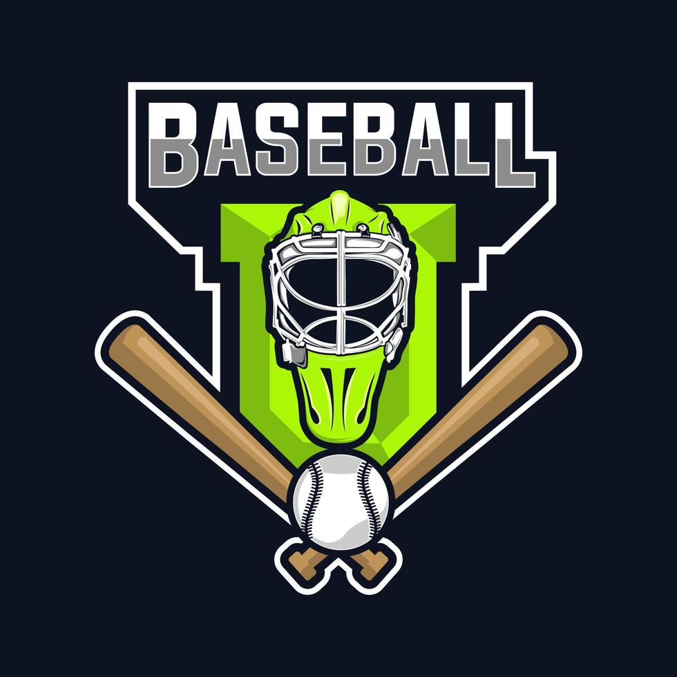 Baseball logo design Premium Vector