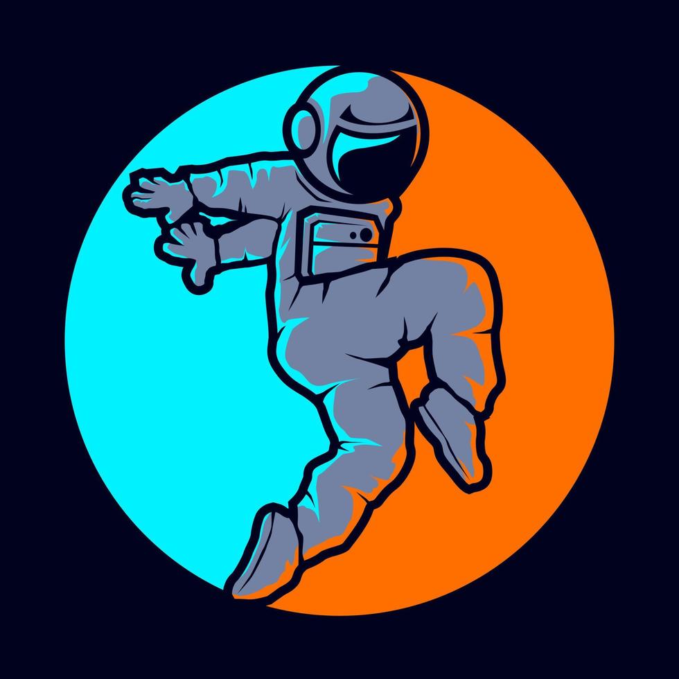 Cute astronaut hip-hop style vector