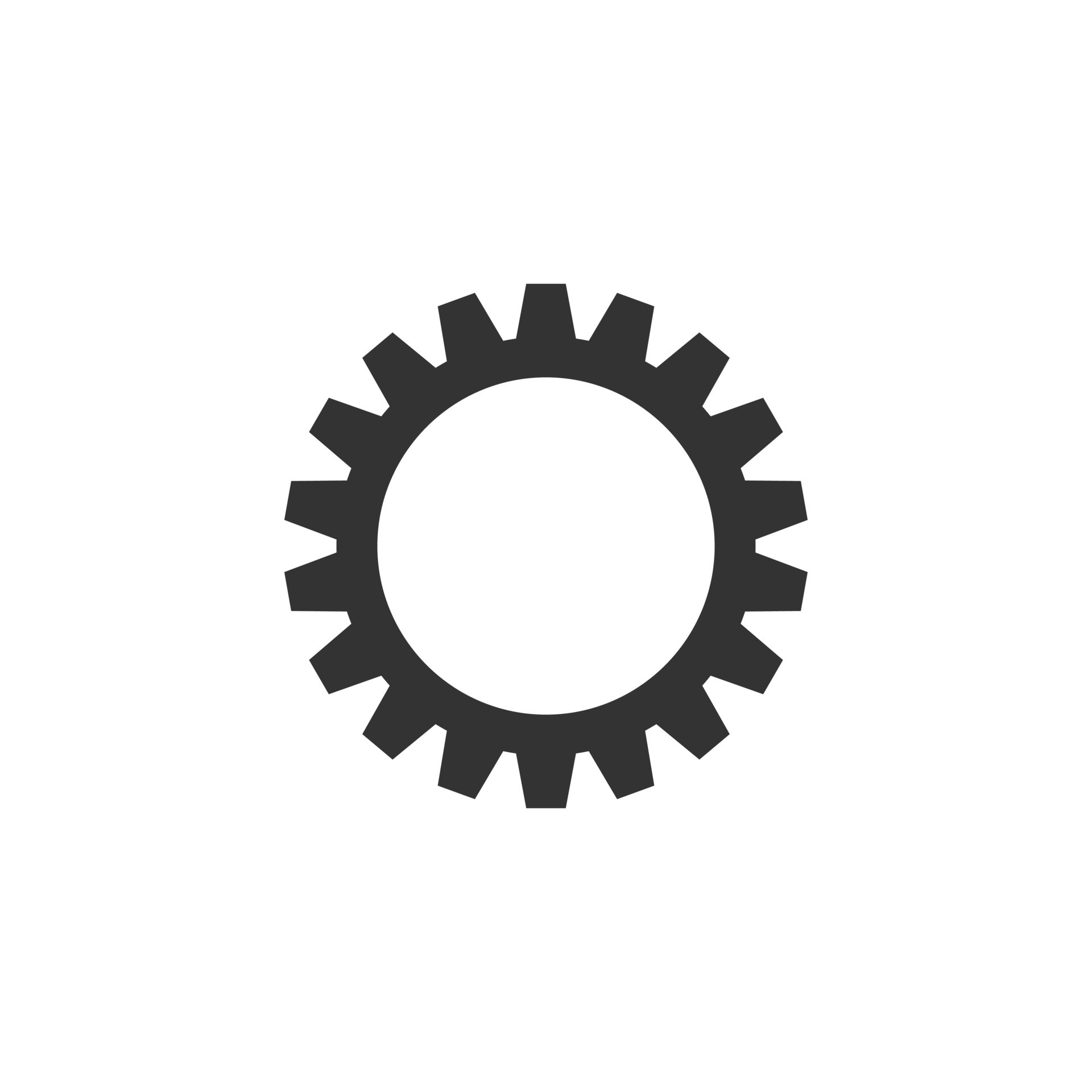 Gear vector icon in flat style. Cog wheel illustration on white