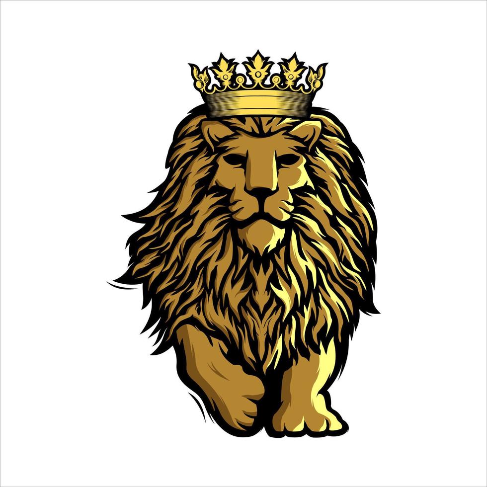 Impresionante logotipo de león mascota vector