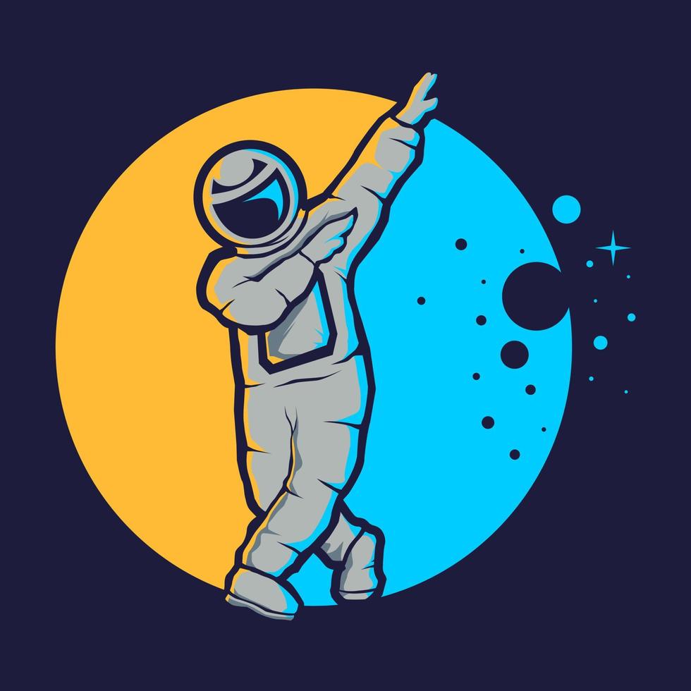 Cute astronaut hip-hop style vector