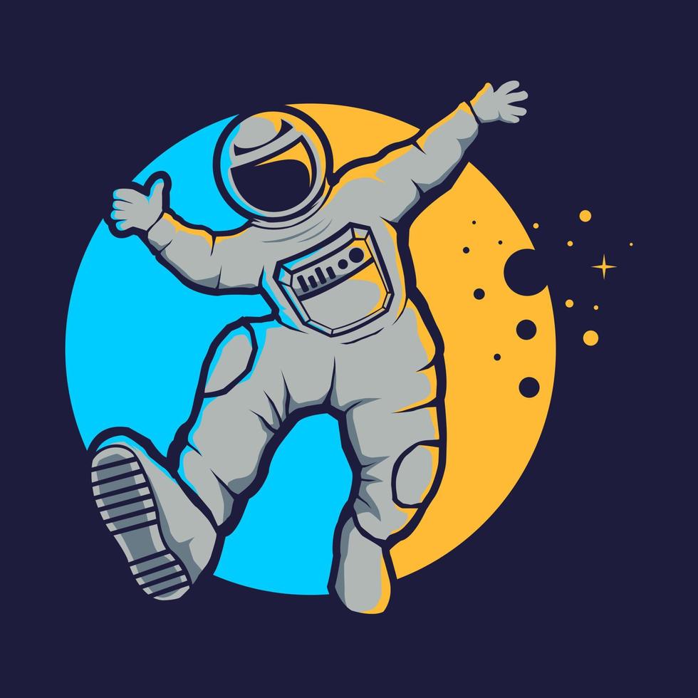 lindo astronauta estilo hip-hop vector